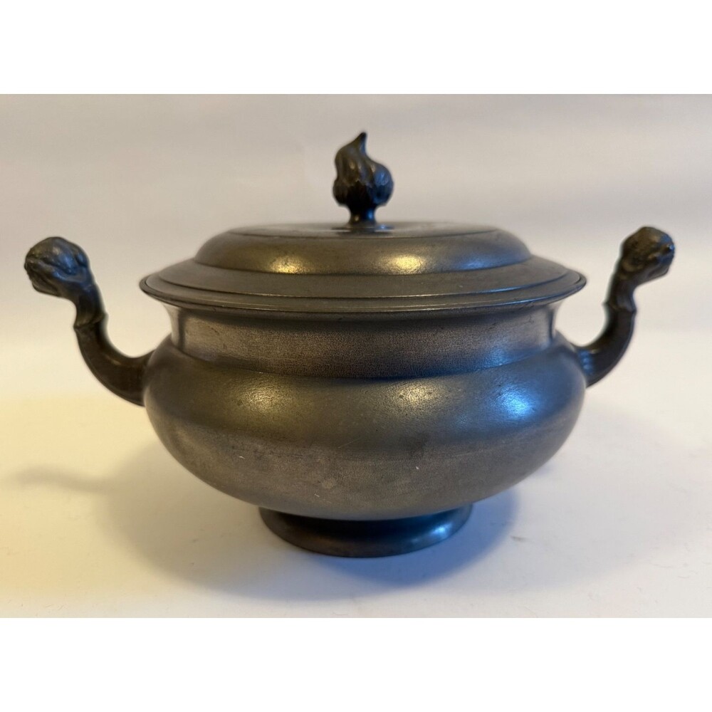 Vintage 1952 Swedish Pewter Tureen Lid Schreuder Olsson Stockholm Gjutet Tenn